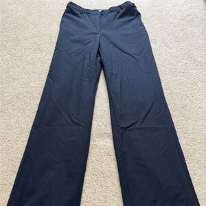 Lands' End Navy Wide-Leg Trousers